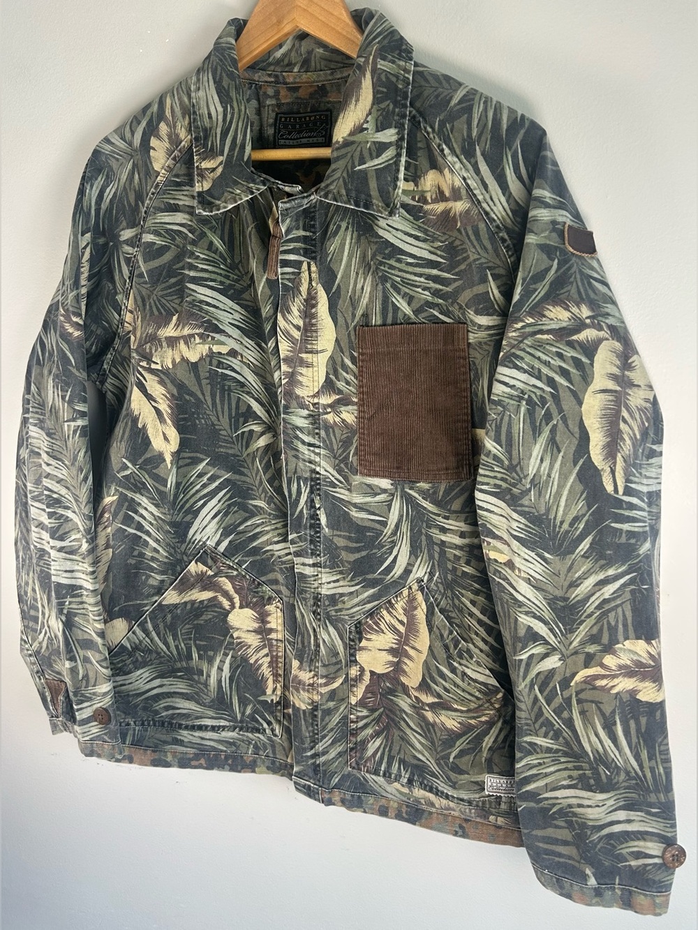 Billabong Garage Collection Men’s Fleck Jacket Sz M Camo Zip Up Corduroy VTG Y2K - Picture 4 of 15